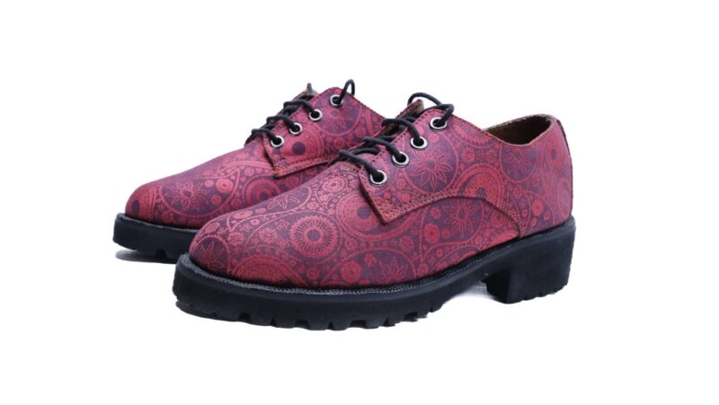 Zuri Step  Handcrafted Unisex Fabric Derby Shoes - Image 3